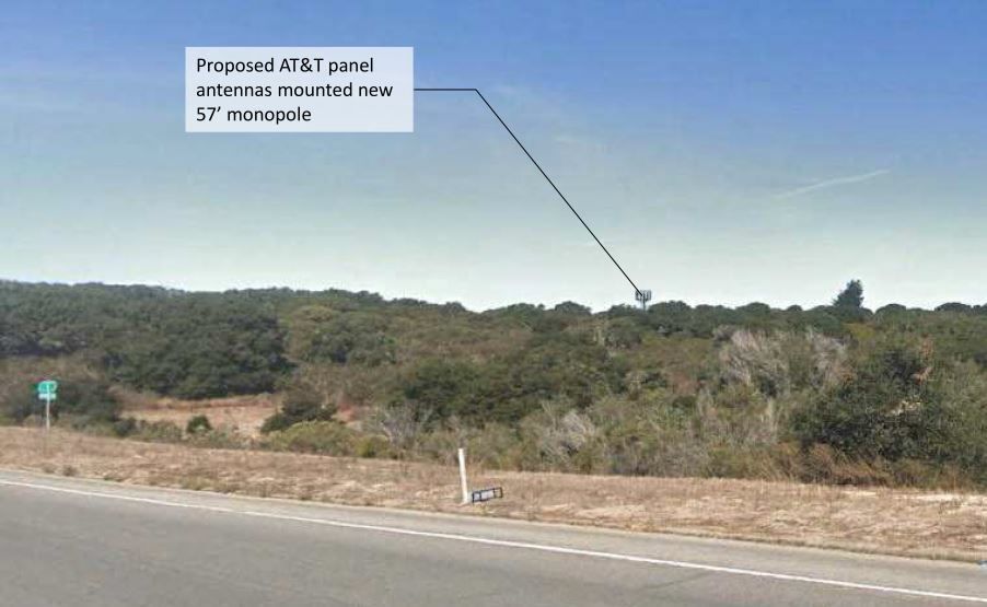 AT&T cell tower simulation, Highway 1